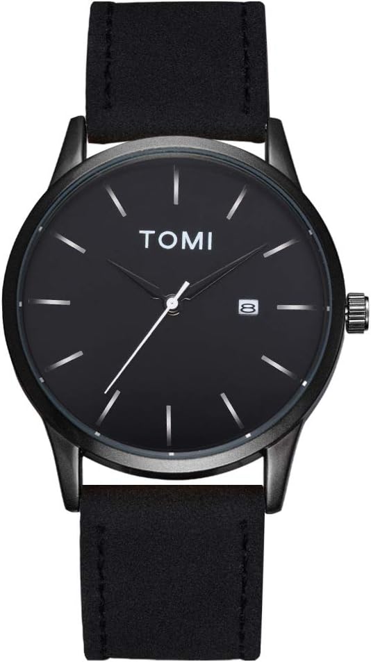 Men's Fashion Watch Men's Simple Leather Casual Waterproof Analog Quartz Watch T071