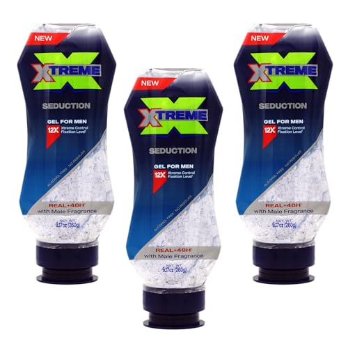 Xtreme Gel Seduction Styling Hair Gel For Men With Aloe Vera and 48-Hours Contr…