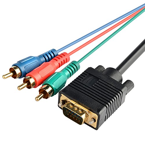 Insten POTHVGARGBX2 Premium VGA to RCA Component Cable 12 ft (3.66m) Black