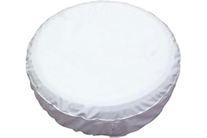 HEALiNK Spare Tire Covers 14 inch PVC Leather White Wheel Tire Cover Rim Protector for RV Jeep Toyota RAV4 Honda CRV All Cars (14" for Diameter 23"-27")