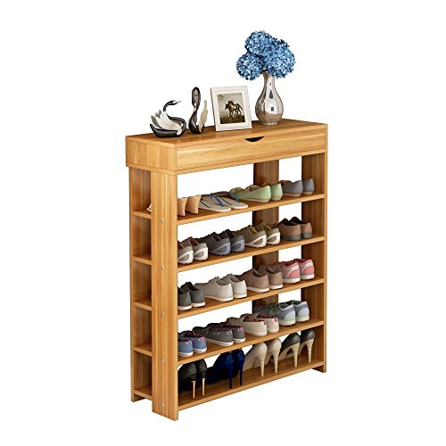 Soges 5-Tier Shoe Rack 29.5 Wooden Shoe Storage Shelf Shoe Organizer, Teak L24-TK Soges 5-Tier Shoe Rack 29.5" Wooden Shoe Storage Shelf Shoe Organizer, Teak L24-TK