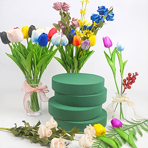 CCINEE Round Floral Foam Blocks,8" Large Wet Styrofoam Bricks for