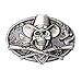Scheppend Silver-Plated Western Cowboy Style Skull Belt Buckle for Men
