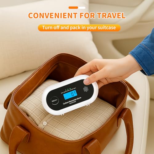 Carbon Monoxide Detector – 10-Year Sealed Battery CO Alarm with LCD Display, Carbon Monoxide Alarms for Home, EN 50291 Certified – Alertlink VC22R