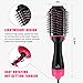 Hot Air Brush, Blow Dryer Brush, One Step Hair Dryer & Volumizer, Ceramic Electric Blow Dryer, 3 in1 Styling Brush Styler (Black/Pink)