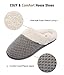 ULTRAIDEAS Women's Lamb-hug Comfy Fleece House Slippers Memory Foam, Slip-on House Shoes Indoor Outdoor (Grey, Size 9-10)