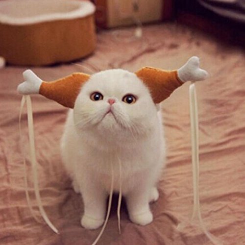 Unpara 2018 Funny Chicken Drumstick Headband for Dog Cat Turkey Headdress Accessories Costumes (S)