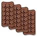 homEdge 15-Cavity Star Shaped Chocolate Mold, Set of 4PCS Non Stick Silicone Mold for Candy Chocolate Jelly, Ice Cube-Pay Attention to the Size