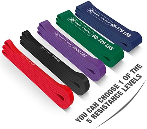 Pull Up Assist Bands, Heavy Duty Resistance Bands, Mobility and Powerlifting Band for Chin Up Exercise, Training Fitness, Workout, Crossfit, Pullup, Body Stretching, Legs and Butt (10-35lbs)