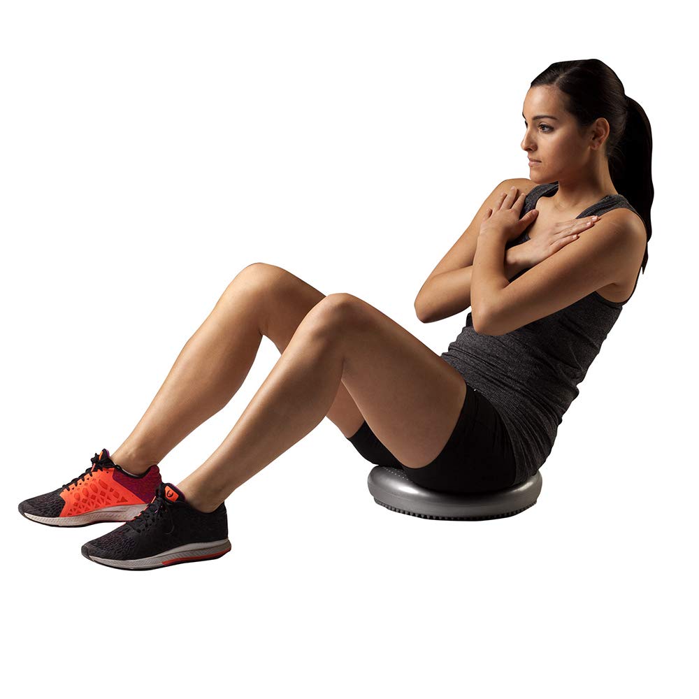 Theraband Stability Trainer, Balance & Wobble Cushion for Core Strengthening, Rehabilitation & Physical Therapy, Silver, Advanced, 13 Inch - Image 4