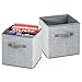InterDesign Aldo Fabric Closet Storage Organizer Cube for Toys, Sweaters, Accessories - Pack of 2, Gray