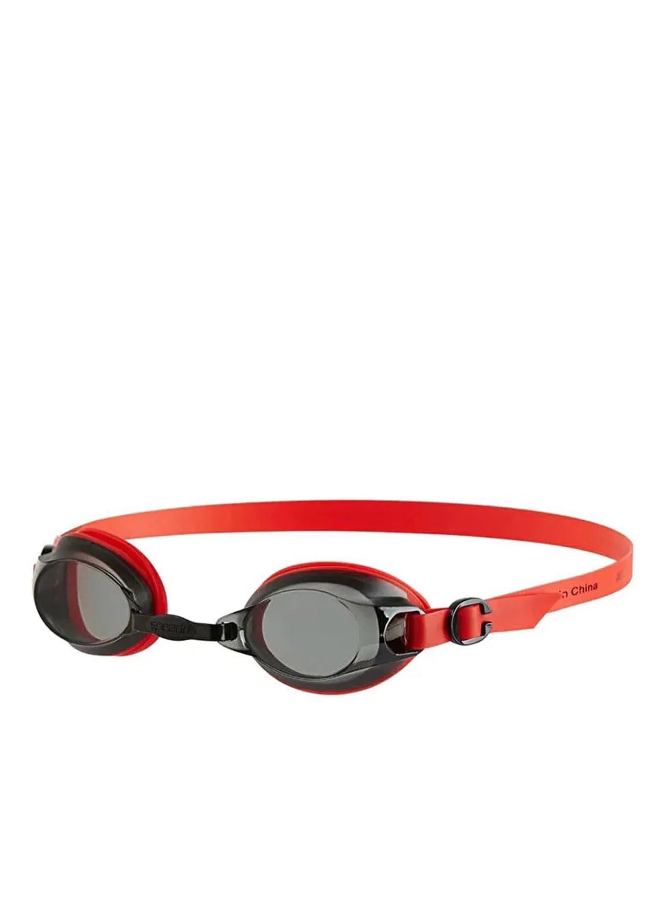 Speedo Unisex Jet V2 Swimming Goggles | Anti-Fog, Lava Red/Smoke, One Size