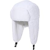 Freie Liebe Winter Ushanka Hats for Women Warm Faux Fur Trapper Hat with Earflaps Chin Strap for Cold Weather