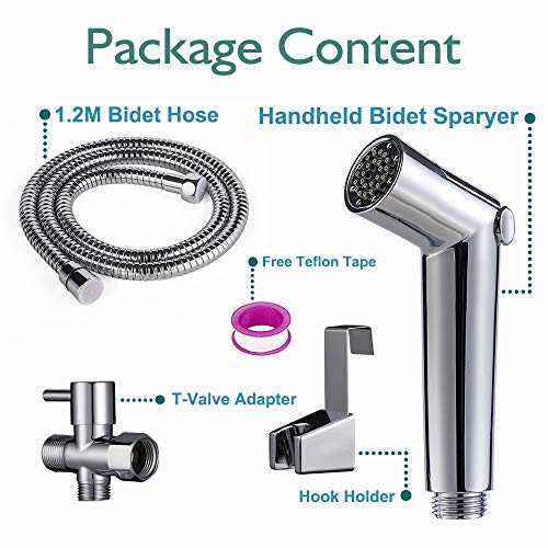 Handheld Bidet Sprayer for Toilet,Toilet Water Sprayer, Tushy Bidet, Hand Bidet Muslim Shower,Cloth Diaper Sprayer,Home Bidet Toilet Attachment Sprayer