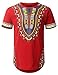 URBANCREWS Mens Hipster Hip Hop Dashiki Graphic Longline T-Shirt RED Large