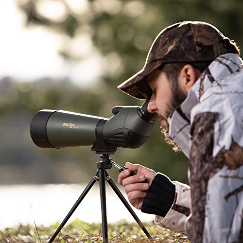 MARBS 2060x80 Spotting Scope with Tripod, HD Dual Focusing, Prism BAK4