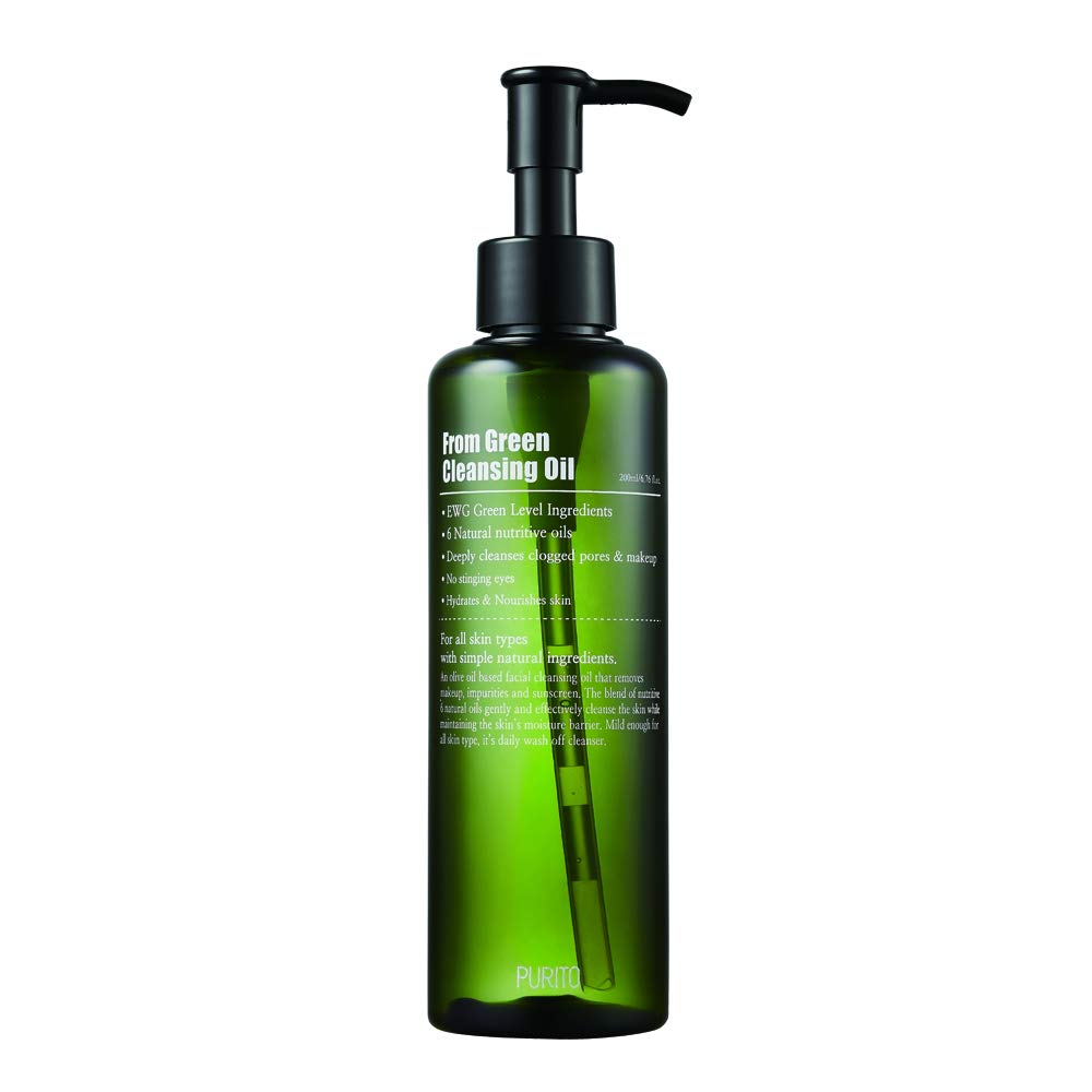PURITO From Green Cleansing Oil 6.76 fl.oz / 200ml, Makeup Remover, Facial Cleanser, light cleansing oil, oil cleanser, EWG