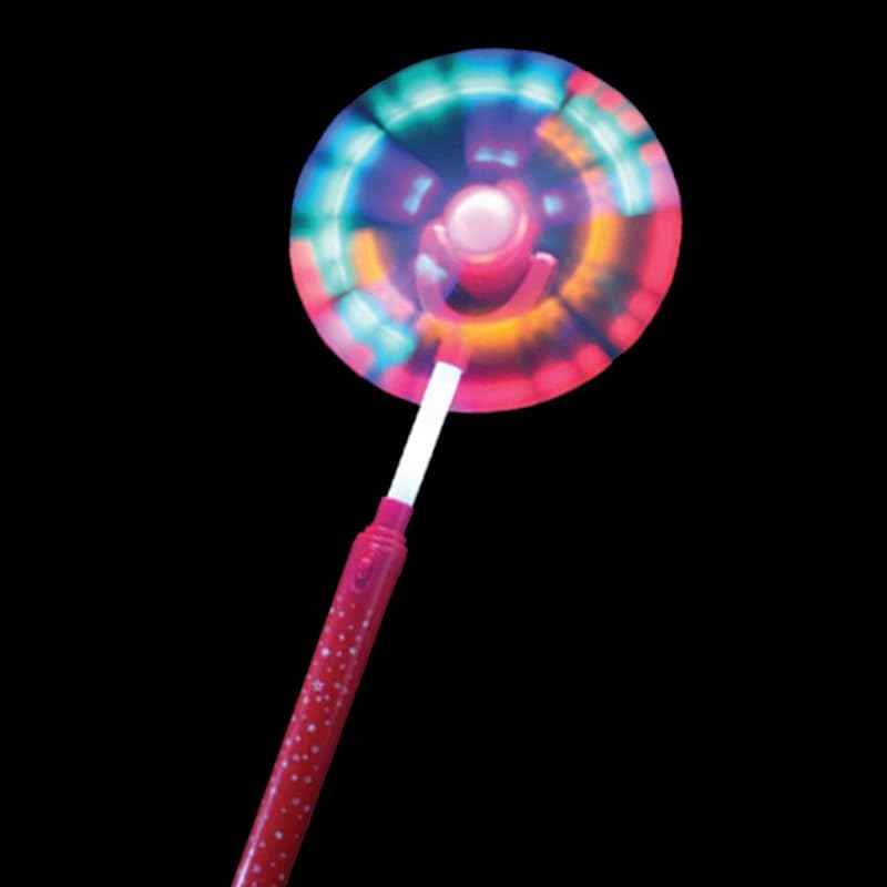 WS Accessories Swivel Fan Wand Light Sensory Toy Red 32cm