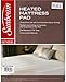 Sunbeam Thermofine Quilted Striped Heated Electric Mattress Pad Full Size