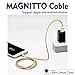 MAGNITTO Magnetic USB Cable [3.3ft] Braided Micro USB Cable/Samsung Charging Cable - Android Charging Cable for Galaxy S7/S6, Sony, Motorola and More - Gold