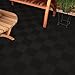 BlockTile B2US4230 Deck and Patio Flooring Interlocking Tiles Perforated Pack, Black, 30-Pack