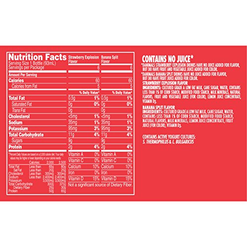 3 Danimals+Smoothies+Strawberry+Explosion+12+pack