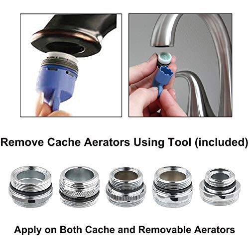 10 Pieces Faucet Adapter Kit, Hibbent Brass Adapters Set for Faucet Tap