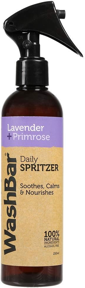 WashBar Natural Dog Deodorant Spray, Lightly Scented, Lavender & Primrose, Dog Freshening Spray Odor Eliminator, All Natural, Daily Use, Large Size 8.45 oz