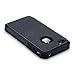 UARMOR Case for Apple iPhone 4 / iPhone 4S, Hybrid Dual Layer Protective Case with Hard Plastic and Soft Silicone Shockproof Durable Fullbody Protection Case, Black