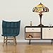 Serena D'italia Sunrise Tiffany Style Table Lamps, Mosaic Stained Glass Lamp, Antique, Victorian, Vintage Styling, Double Pull Chain (Yellow, Green, Red)