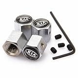 KIA Anti-theft Chrome Car Wheel Tire Valve Stem Caps