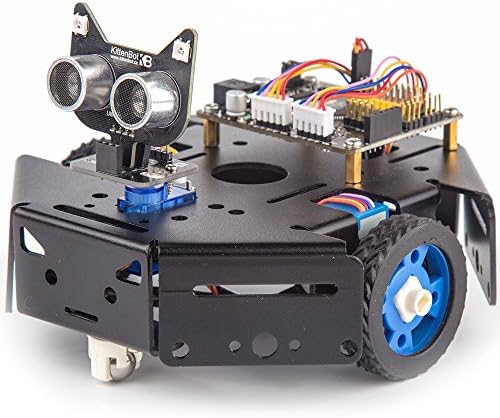 KittenBot Basic Robot kit - DIY Robot, STEM Toy, Scratch 3.0 & Arduino, Python Program, Programmable Robot Kit to Learn Coding, Robotics and Electronics (Black)