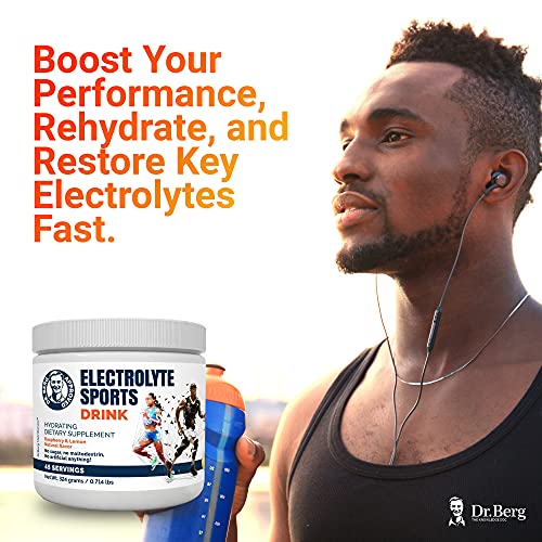 Dr. Berg's Electrolyte Sports Drink Potassium Supplement High Energy