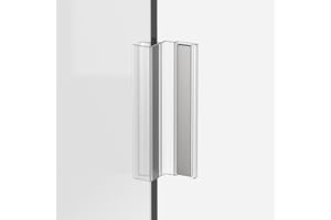 PALPITATEC Shower Door Magnet - U Channel Door Frame with Clear Polycarbonate and Magnet fit for 3/8" Thickness Swing Glass Shower Doors, Shower Door Handles Shower Doors Strike Jamb