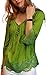 Angashion Women's Off Shoulder Lace Splice Loose Trim Casual Henley Blouse T-Shirt Tops