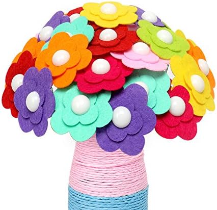 Amazon 幼児期のゲーム 創造的な教育おもちゃかわいい子供の手作りdiyボタンブーケ材料パッケージ ムーンフラワー 屋内遊具 おもちゃ
