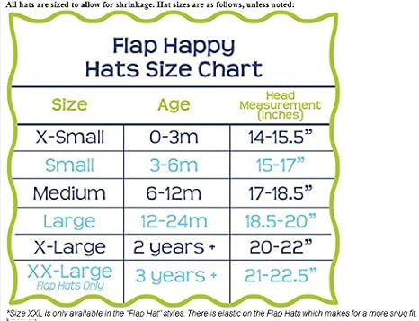 flap happy hat sizes