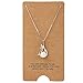 WRISTCHIE Womens Jewelry 925 Sterling Silver and Freshwater-Cultured Pearl Mermaid Pendant Necklace 18+2
