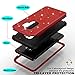 Galaxy S9 Plus Protective Case,Auker Heavy Duty Dual Layer Bling Glitter Shockproof [Hard PC+Soft Silicon] Military Grade Full Body Drop Protection Sparkly Case for Women Samsung S9 Plus (Red)