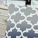 CaliTime Pack of 2 Canvas Throw Pillow Covers Cases for Couch Sofa Home Decor Modern Gradient Quatrefoil Accent Geometric 18 X 18 Inches Gray to Navy Blue
