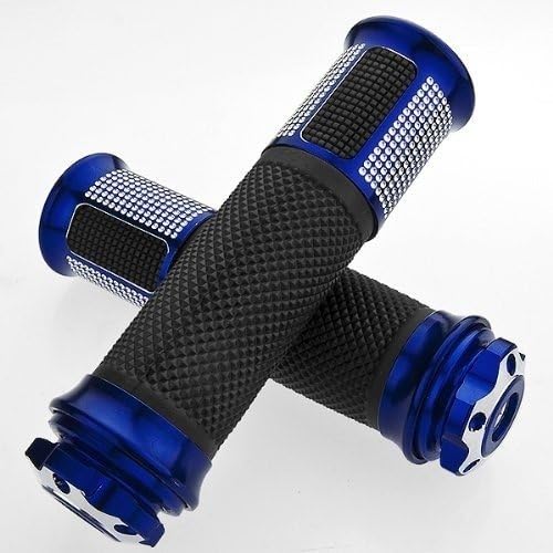 2 X 7/8"(22mm) Universal Motorcycle Parts Enduro Dual Sport Bike MX Motocross Aluminum & Soft Rubber Gel Handlebar Handle bar Grips (2#) Fit For Suzuki GSXR 750 1990-1991