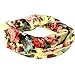 DRESHOW 4 Pack Headbands Vintage Elastic Printed Head Wrap Stretchy Moisture Hairband Twisted Cute Hair Accessories, Black, Navy, Pink, Yellow, One Size