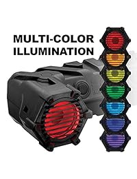 BOSS Audio   Sistema de sonido Bluetooth ATV30BRGB, amplificación, iluminación en múltiples colores, sistema de sonido ATV UTV, resistente al clima nivel marino, control remoto por Bluetooth, 12 voltios, apto para accesorios