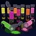 Arteza Glitter Set of 48 Shaker Jars, Colors Glow Under UV Black Light, Extra Fine, All Purpose for Body, Face, Slime, Crafts