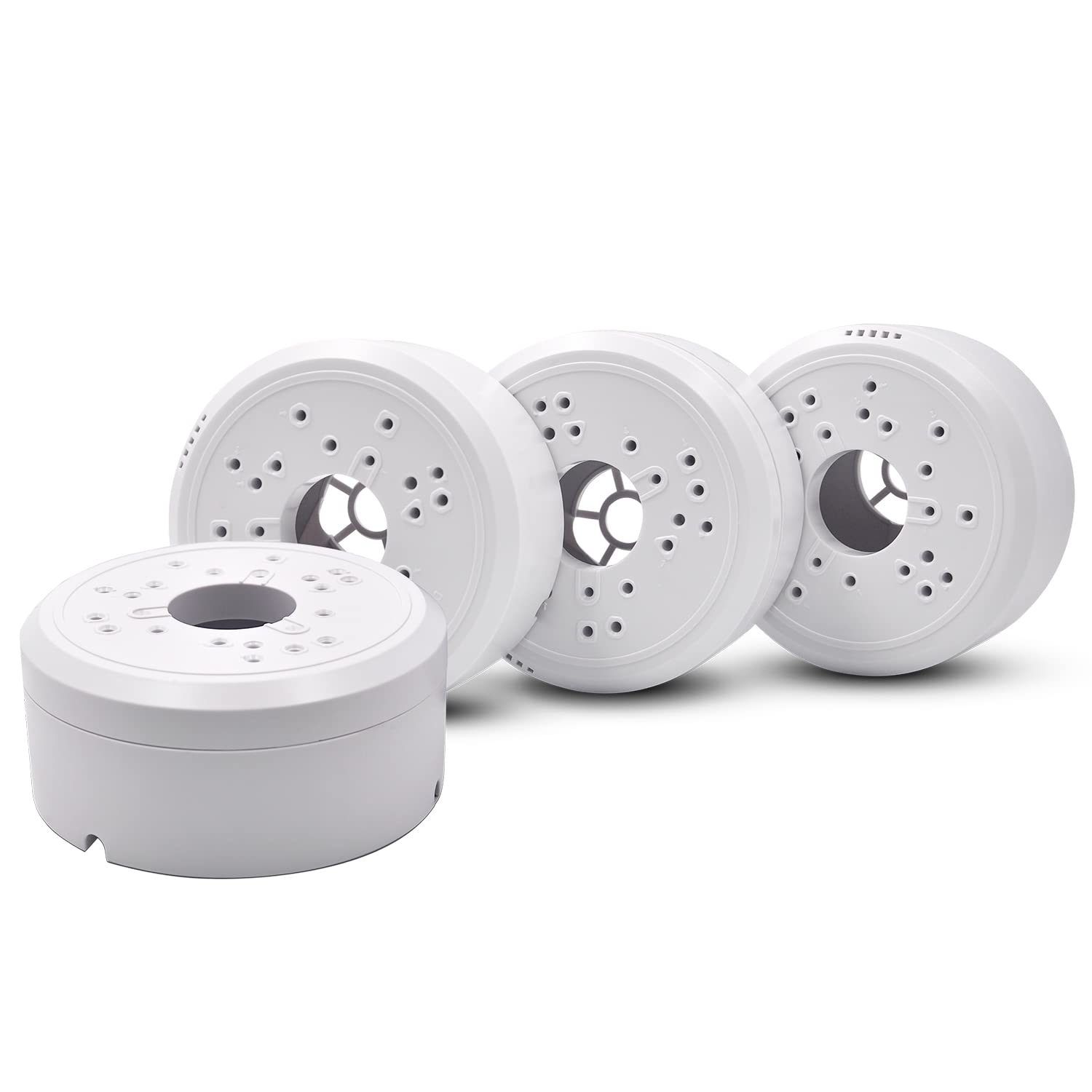 VIEWZONE Plastic Junction Box for Dome Camera, Bullet Camera and Solar Panel Installation, Wall Ceiling Mount Junction Box Hidden Cable, Indoor or Outdoor Use, 4 Pack