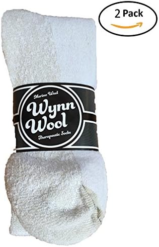 Diabetic Merino Wool Loose Fitting Socks 2 Pair Small Beige