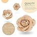 24PCS Handmade Natural Burlap Flowers, Include Burlap Rose Flowers, Burlap Lace Flowers with Pearls, Burlap Hibiscus Flowers, Burlap Bowknot, 6 Styles Vintage Burlap Rustic Flowers for DIY Craft