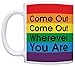 ThisWear Pro Gay Lesbian Marriage Come Out Wherever You Are Gay Pride Gift Coffee Mug Tea Cup Rainbow