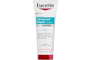 Eucerin Advanced Repair Body Cream for Very Dry Skin, Fragrance Free Daily Body Moisturizer, 8 Oz Tube