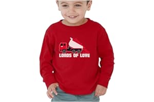 TSTARS Tractor & Digger Toddler Boys Valentines Shirt Heart Dab Funny Valentine's Day Kids Long Sleeve T-Shirt for Toddlers
